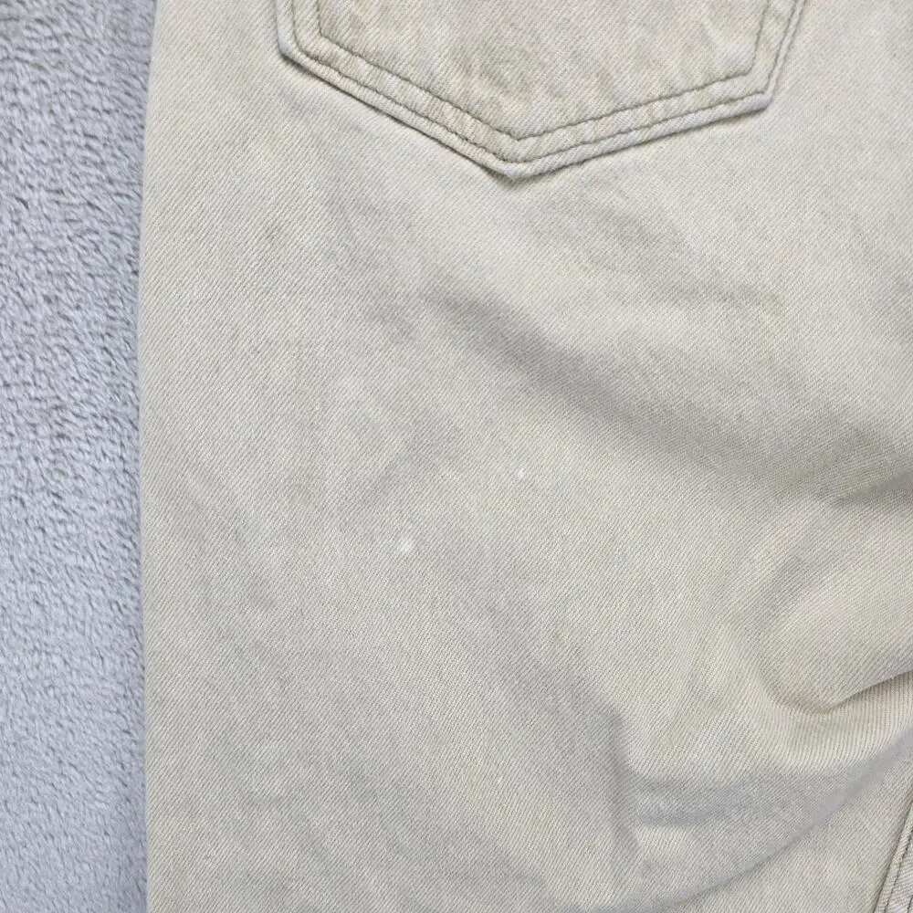 Vintage Levis 501 Jeans Mens Fits 34x29 Beige Off White USA Made 80s (Tag 36x30)